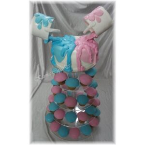 Gender reveal cake for baby shower