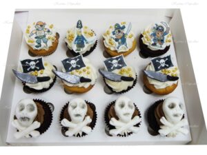 Pirate Cupcakes with Edible Images