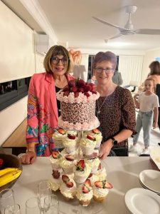 shirleys pink lepard skin cupcake tower 8.7.23