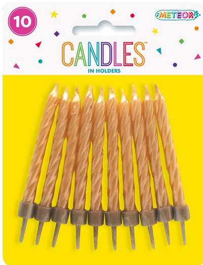 10 Gold Candle Set
