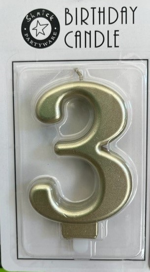 Gold Candle Number 3