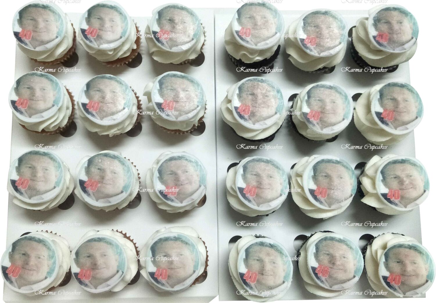 Edible photo on a mini cupcake
