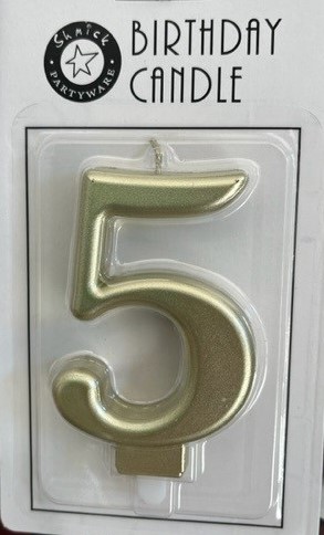 Gold Candle Number 5