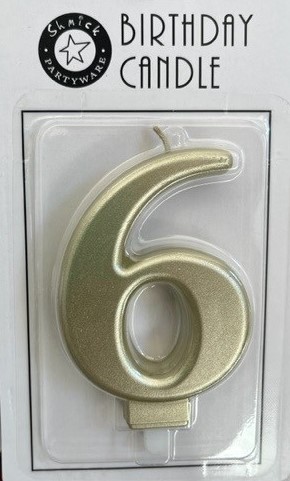 Gold Candle Number 6