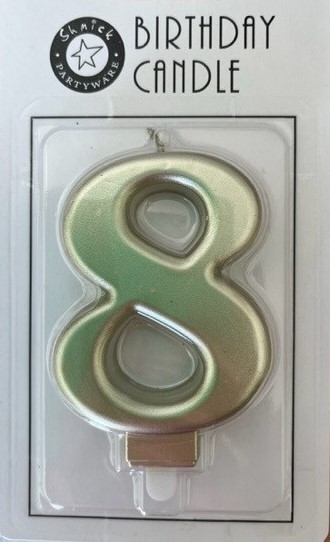 Gold Candle Number 8
