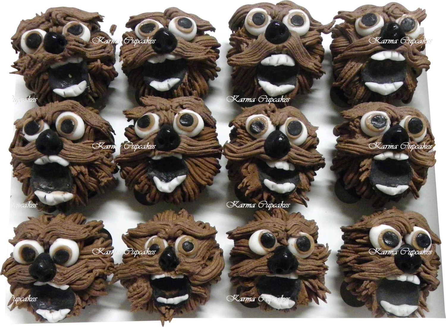 Werewolf / Chewbacca Chocolate Cupcakes
