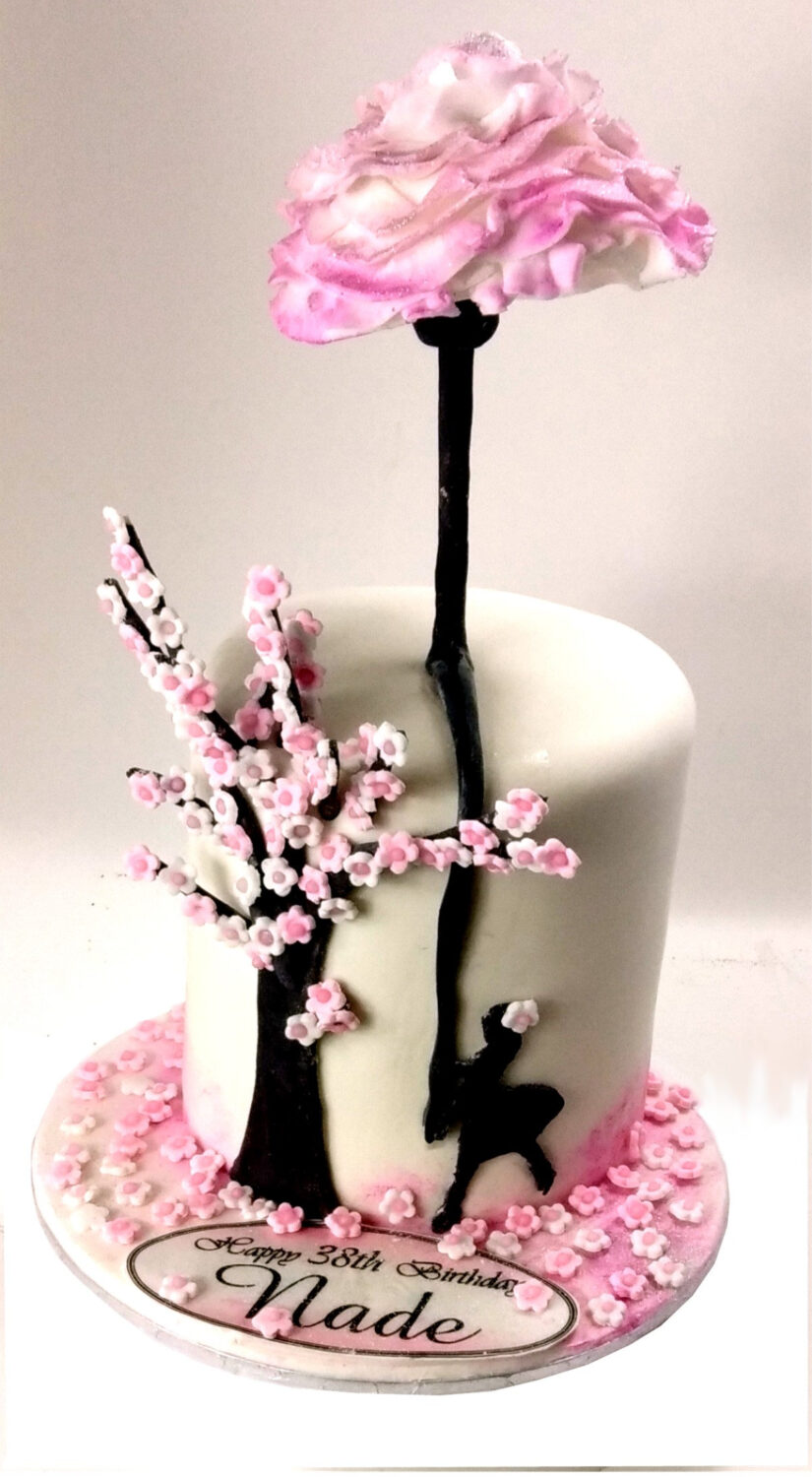 Cherry blossom tree cake