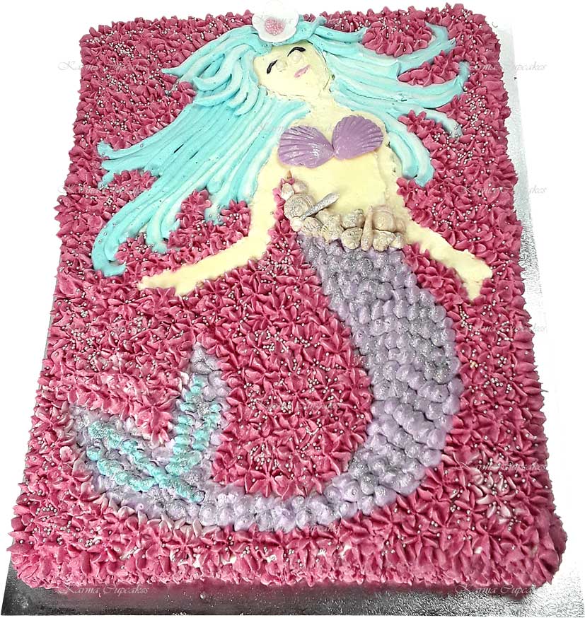 Mermaid Half Slab Cake