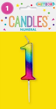 Rainbow Mini Candle Number 1