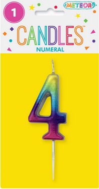 Rainbow Mini Candle Number 4
