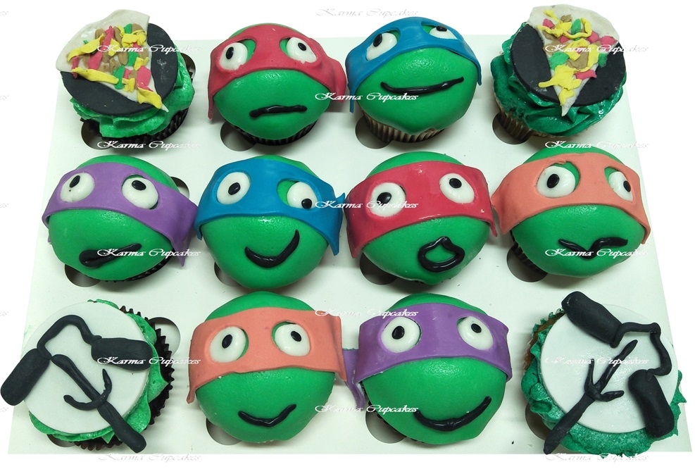 Teenage Mutant Ninja Turtle Cupcakes Fondant Iced