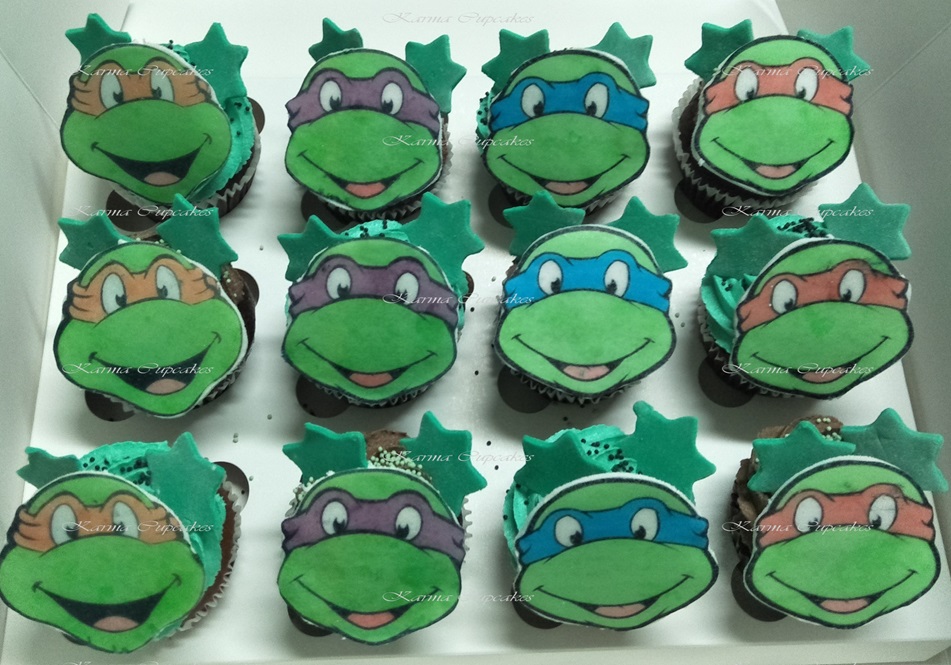 Teenage Mutant Ninja Turtle Cupcakes