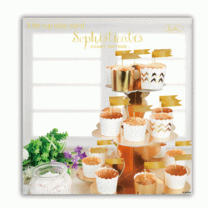Metallic Gold 3 Tiers Cake Stand