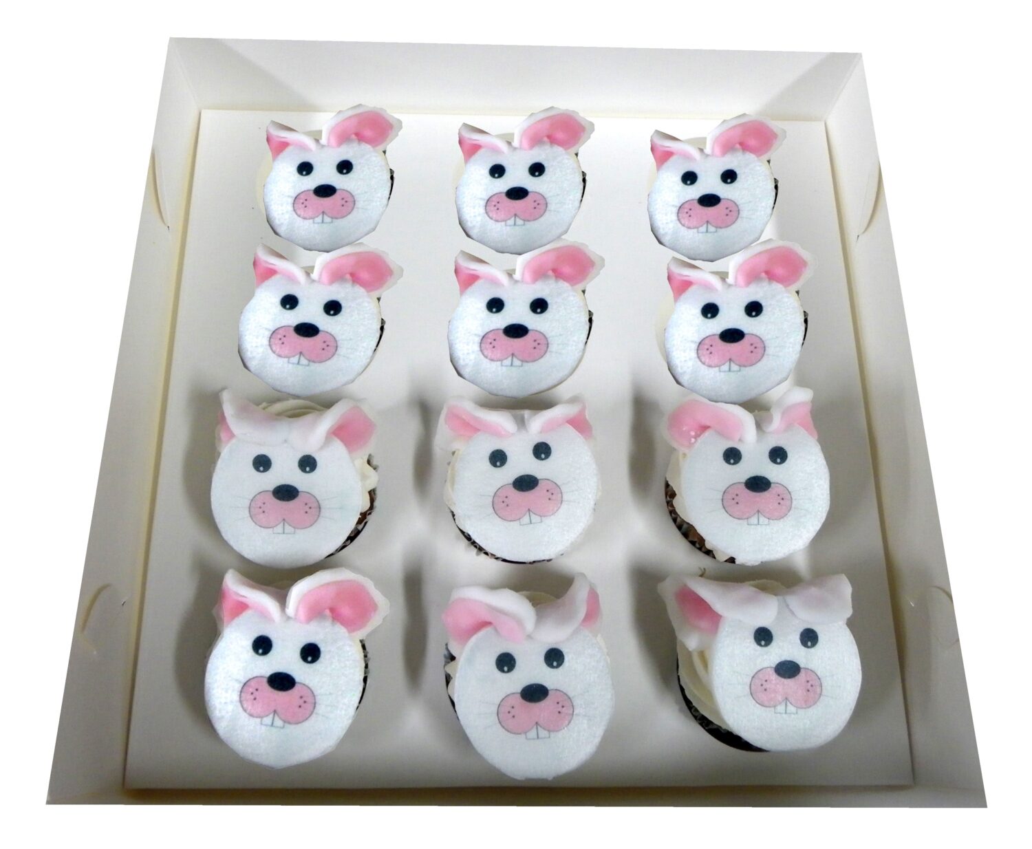 12 Easter Bunny Cupcakes
