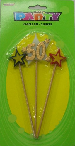 Number 50 Candle Set