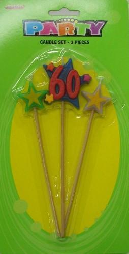 Number 60 Candle Set