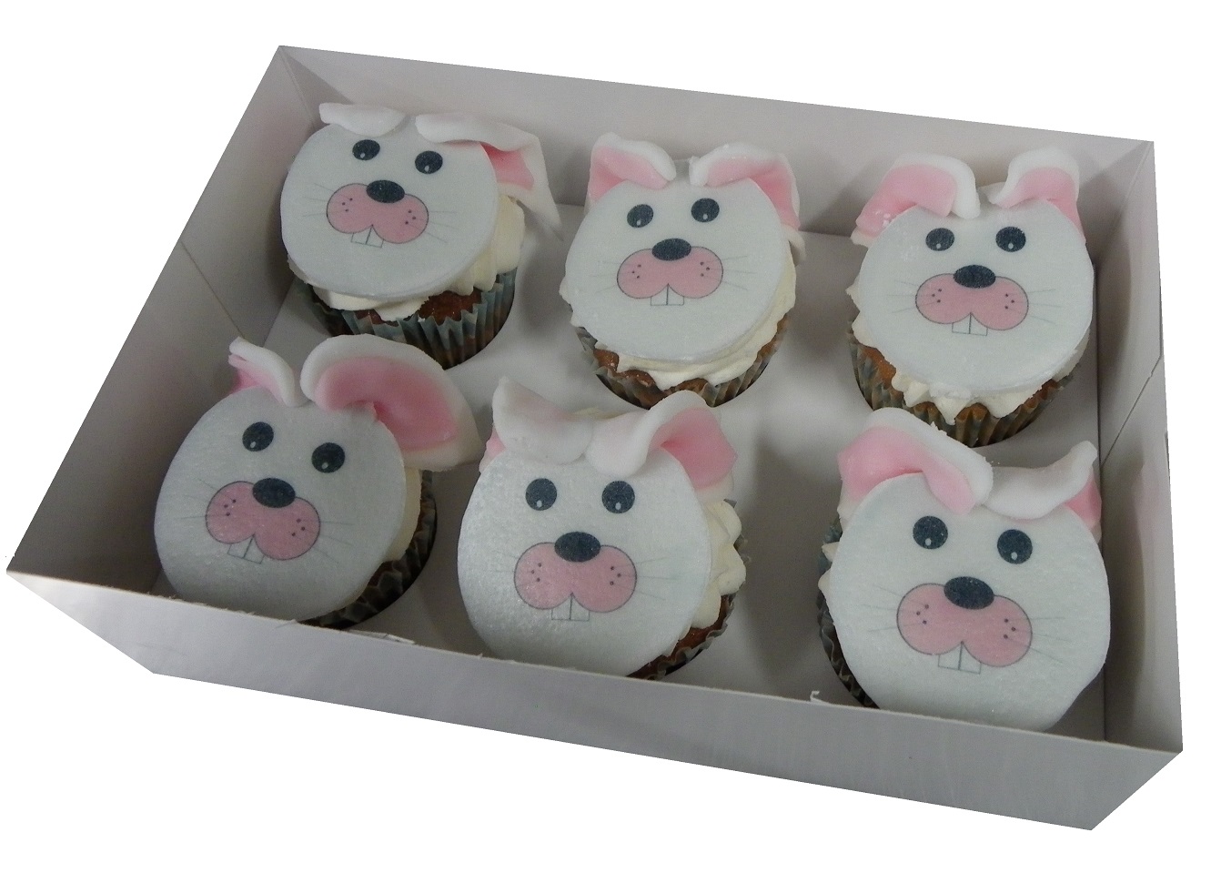 6 Easter Bunny Cupcakes