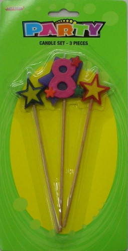 Number 8 Candle Set
