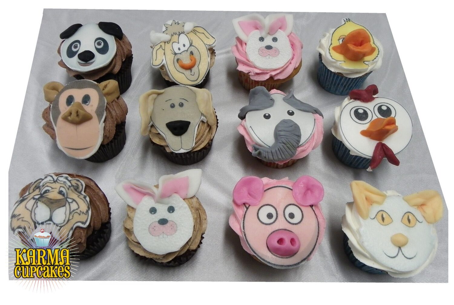 Animal Faces Cupcakes