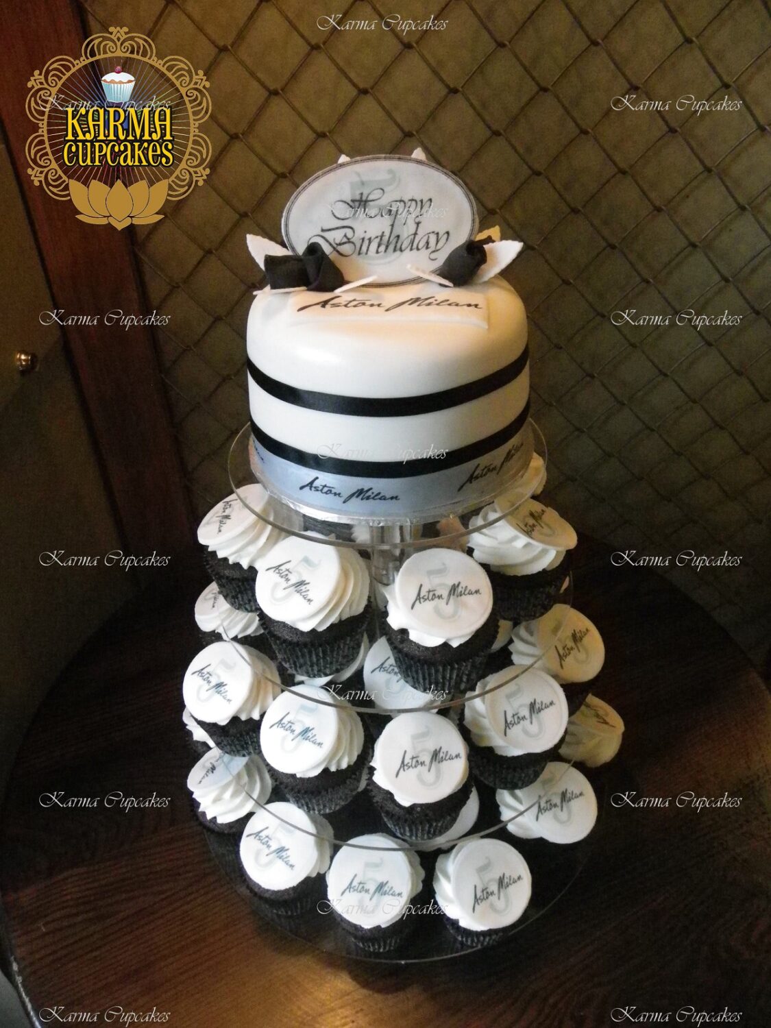 Corporate 6″ Cake with Cupcake Tower