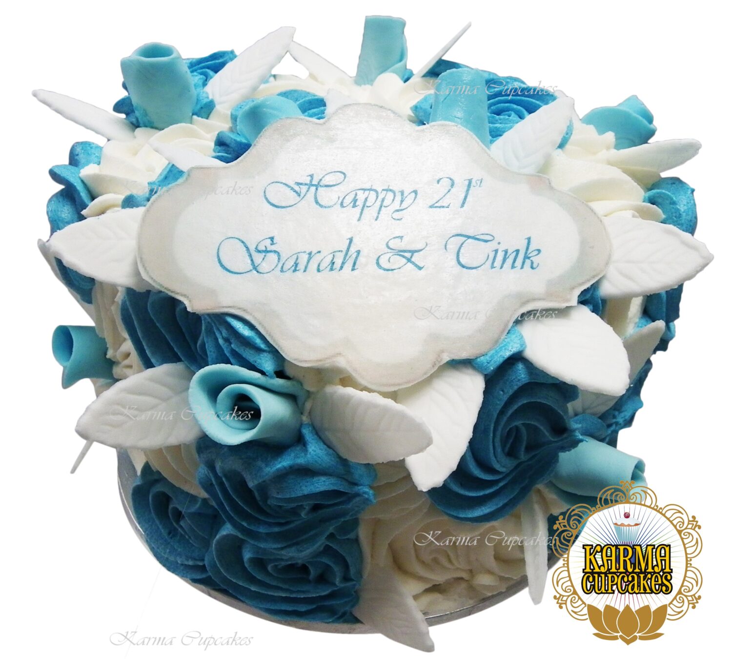 8″ Rose Swirl Cake - choose your own colour/s