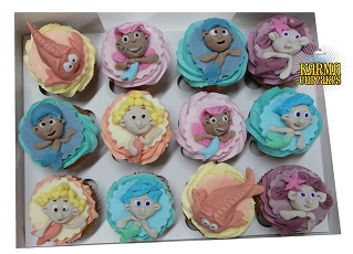 Bubble Guppies 3D Cupcakes