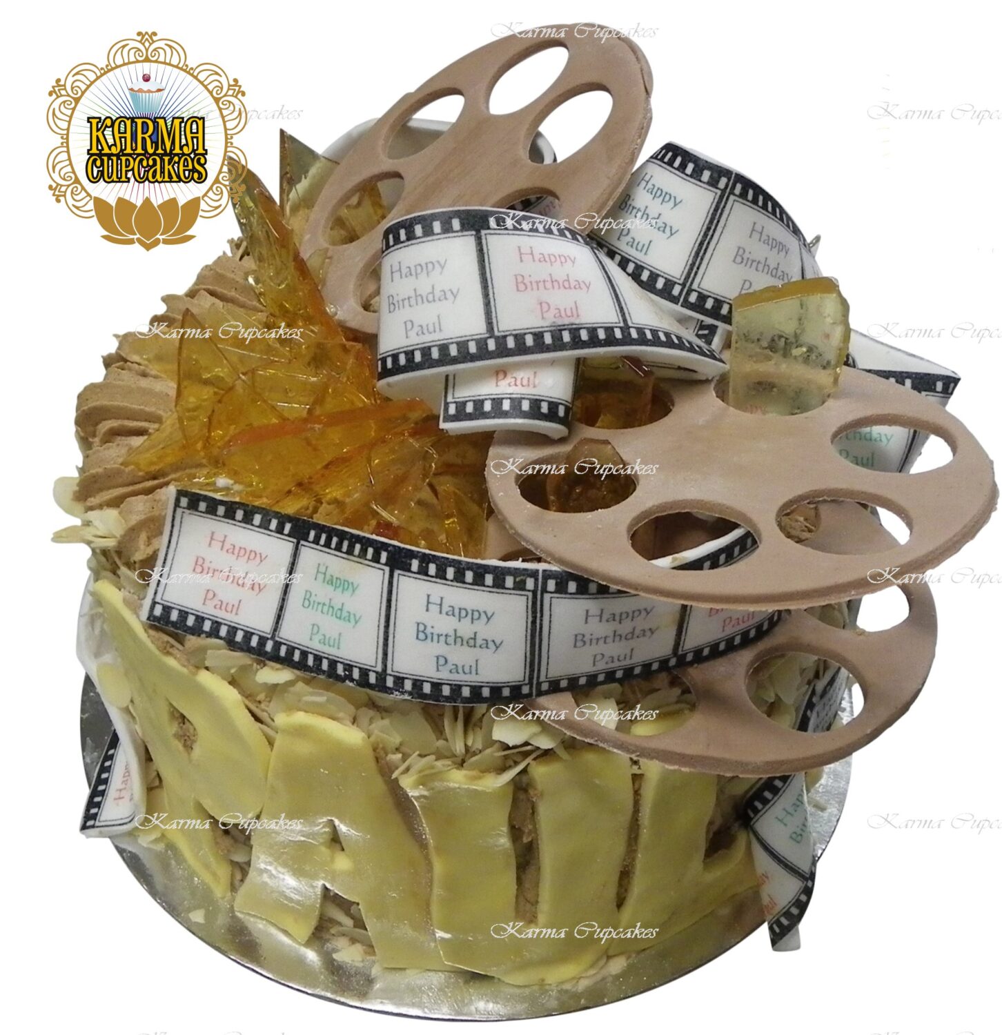 At the Movies Birthday Cake with old film reels