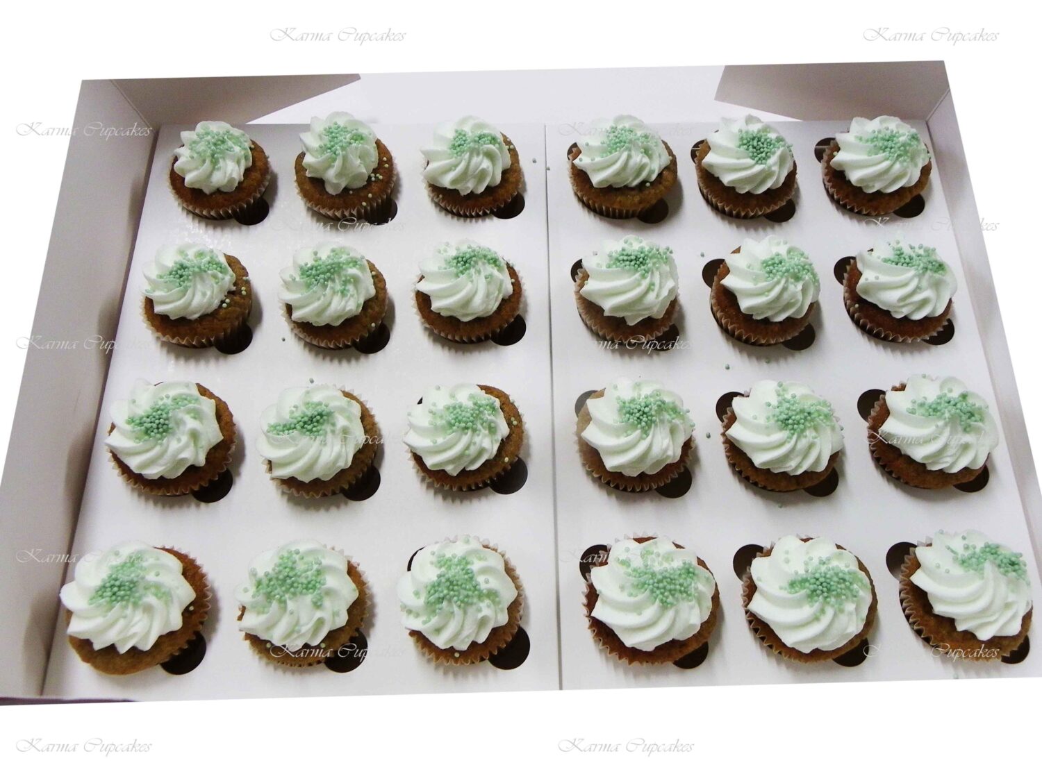 Classic Mini Cupcakes with a traditional swirl of buttercream icing