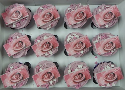 Personalised Message Cupcakes (your choice of colours and message)