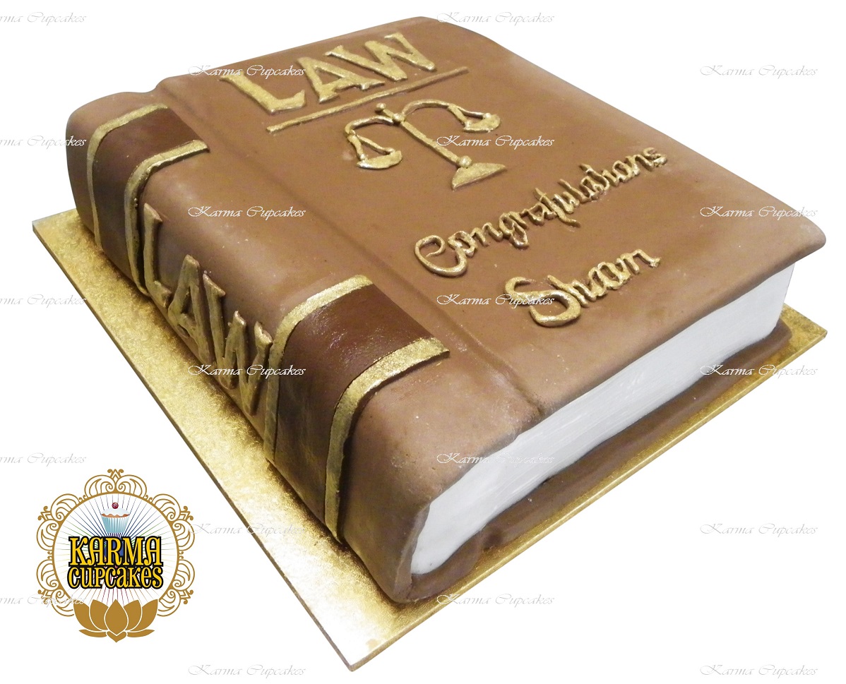 3D Law Book Cake (1/3 slab) serves up to 24