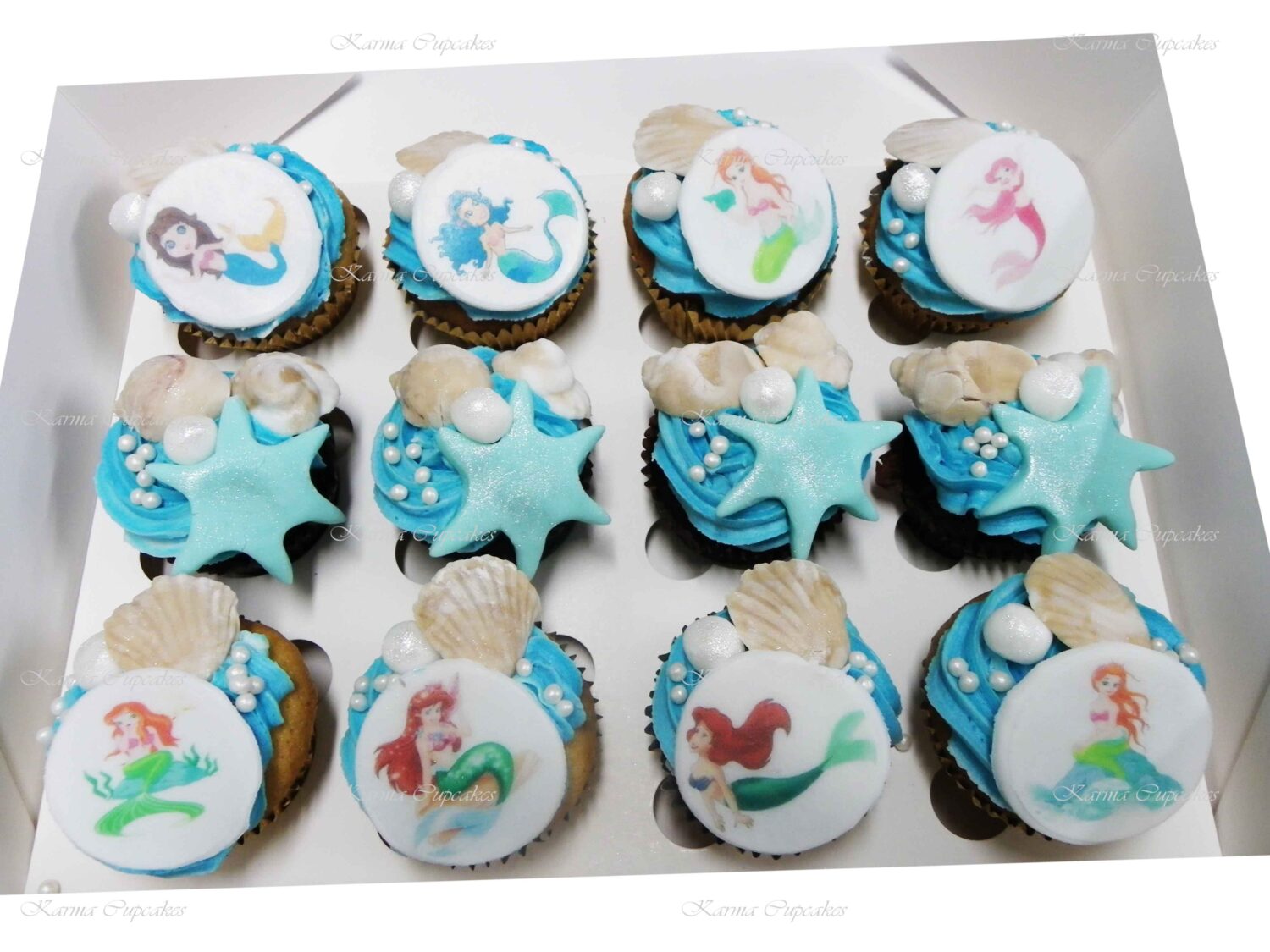 Little Mermaid Themed Cupcakes