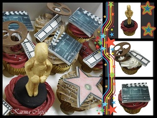 Movie Oscar Themed Cupcakes