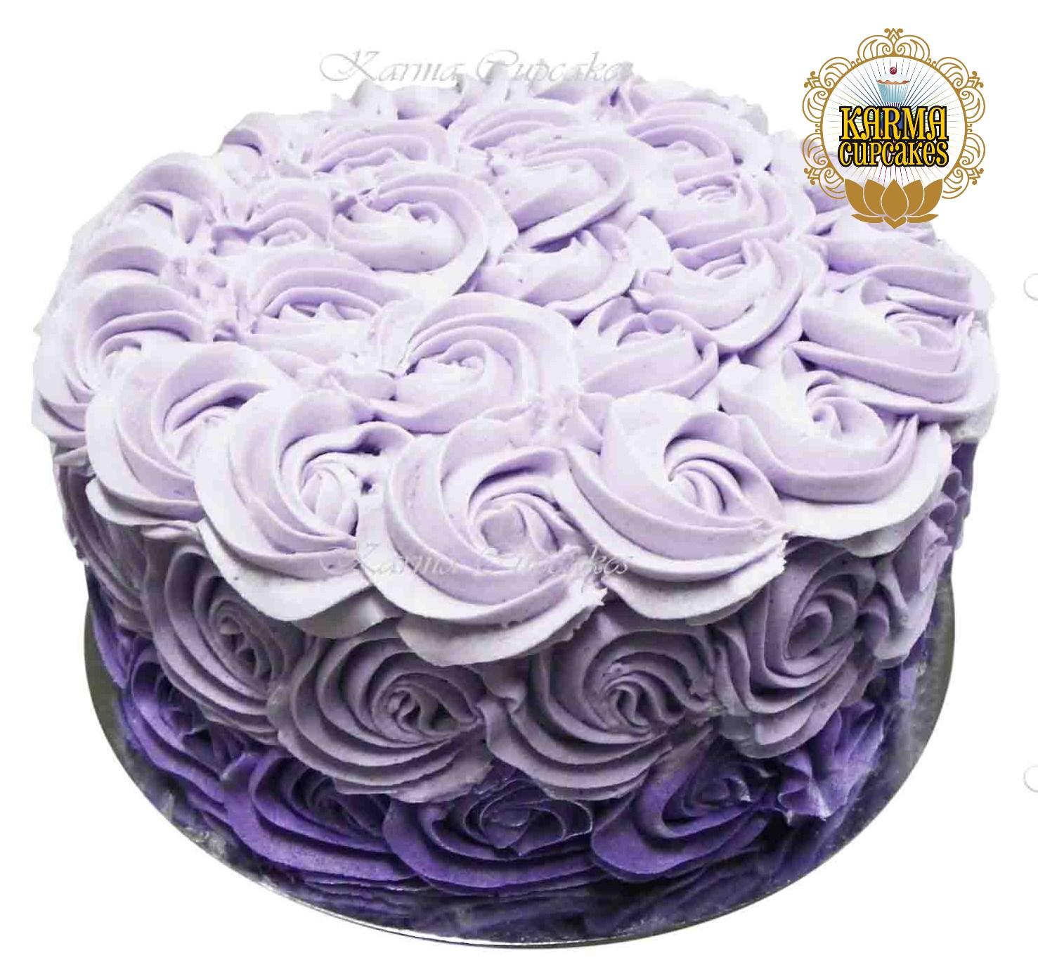 8″ Ombre Rose Swirl Buttercream Cake - Choose your colour
