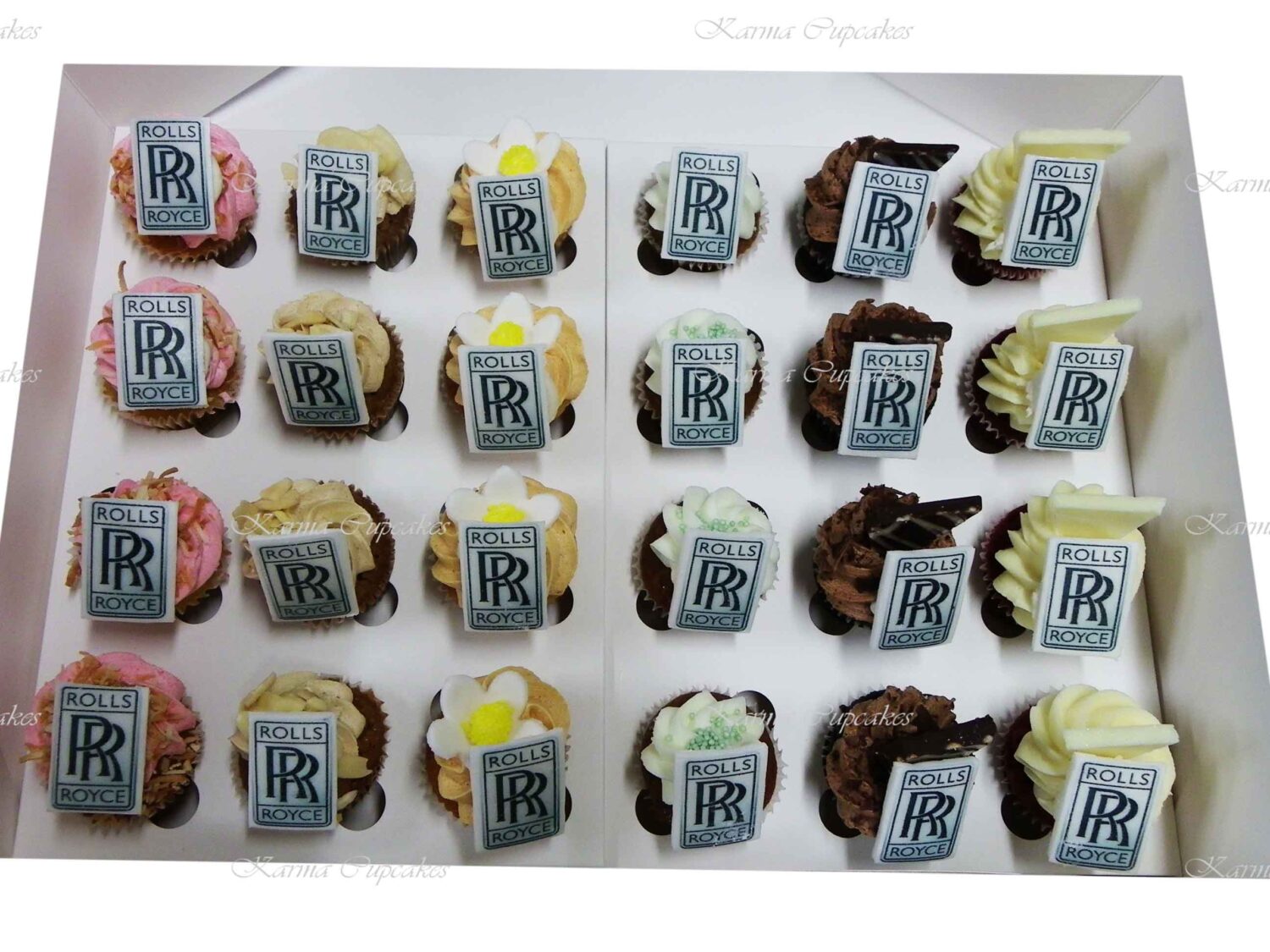 Square Logo on Gourmet Mini Cupcakes - Min 24