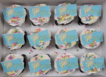 Zodiac Star Sign Personalised Cupcakes
