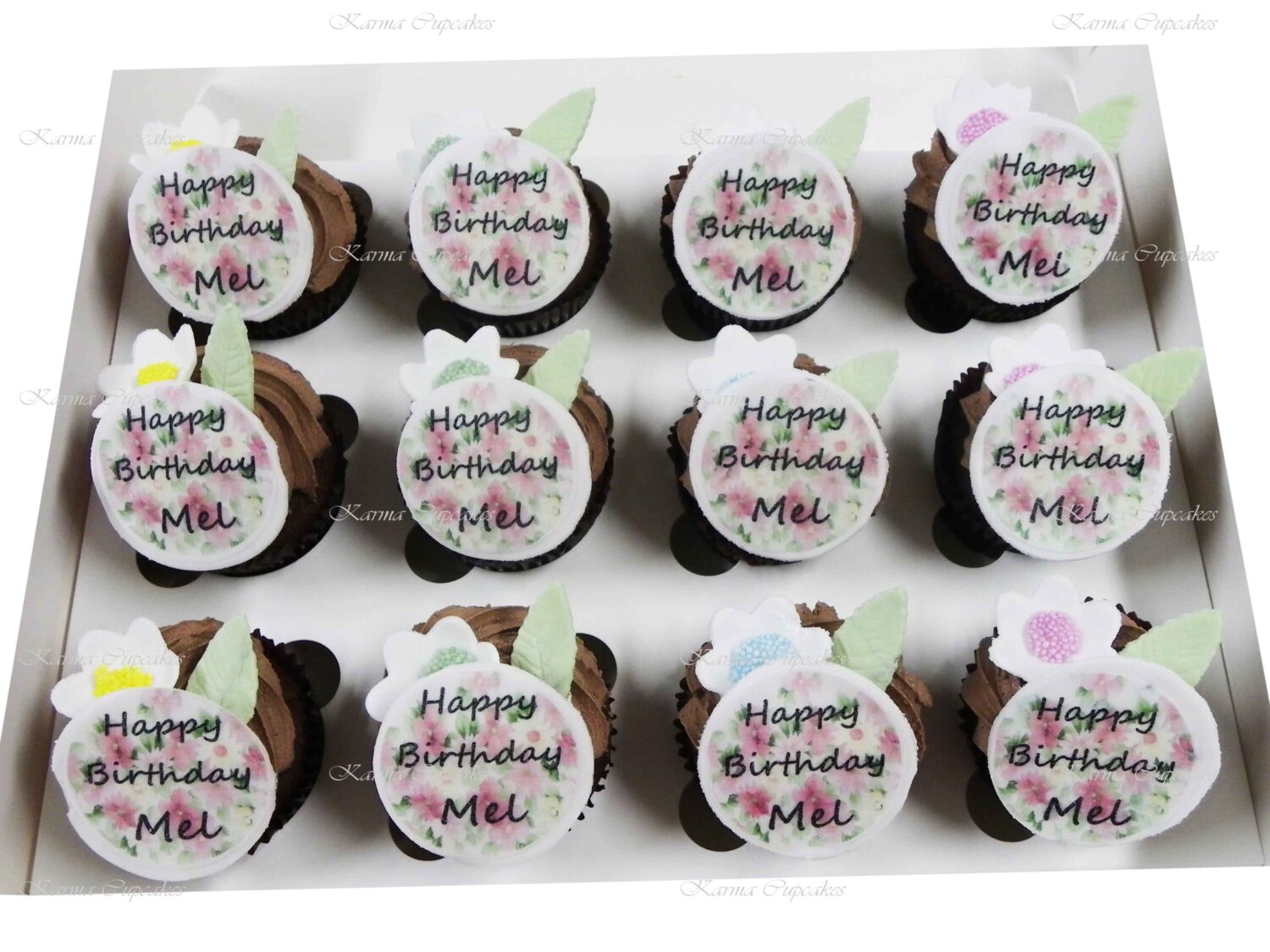 Vegan Birthday Cupcakes with Edible Photo - Minimum order of 12