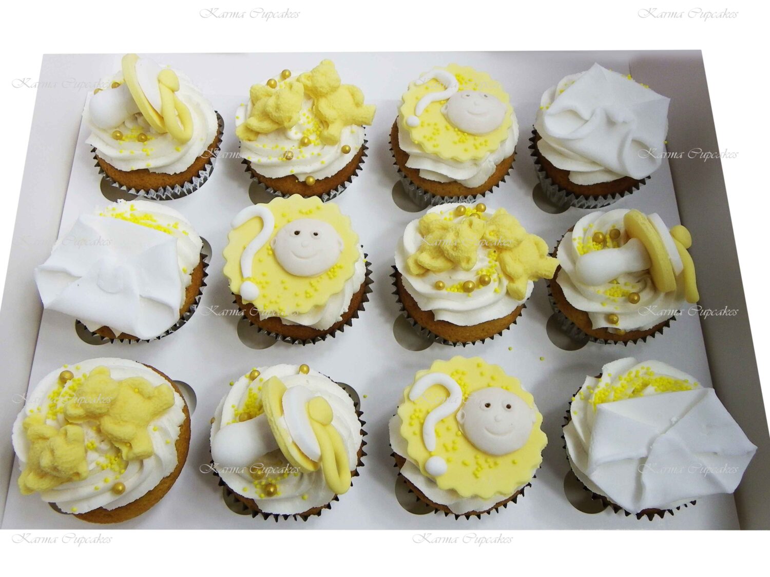 Gender Neutral Baby Shower Cupcakes