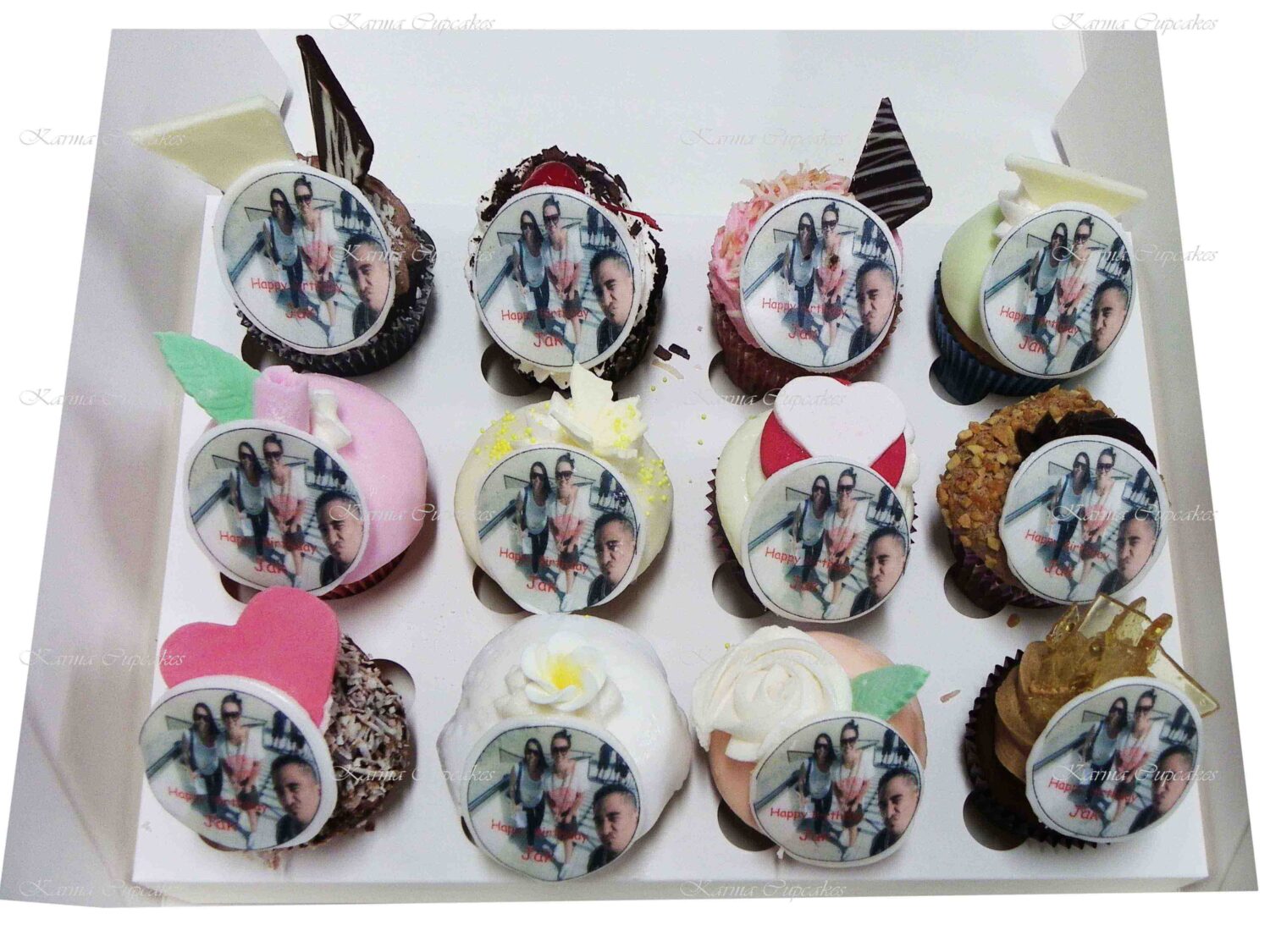 Mystery box of Gourmet Cupcakes with Edible Photo