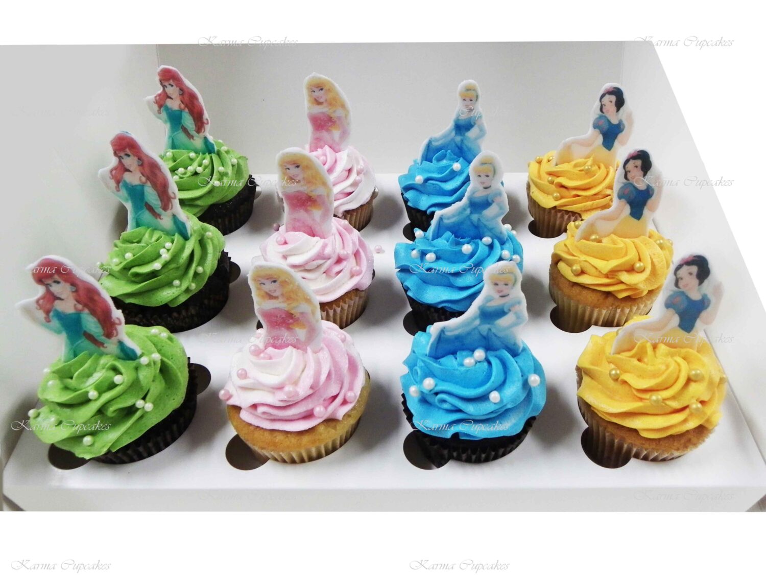 Disney Princess Themed Cupcakes