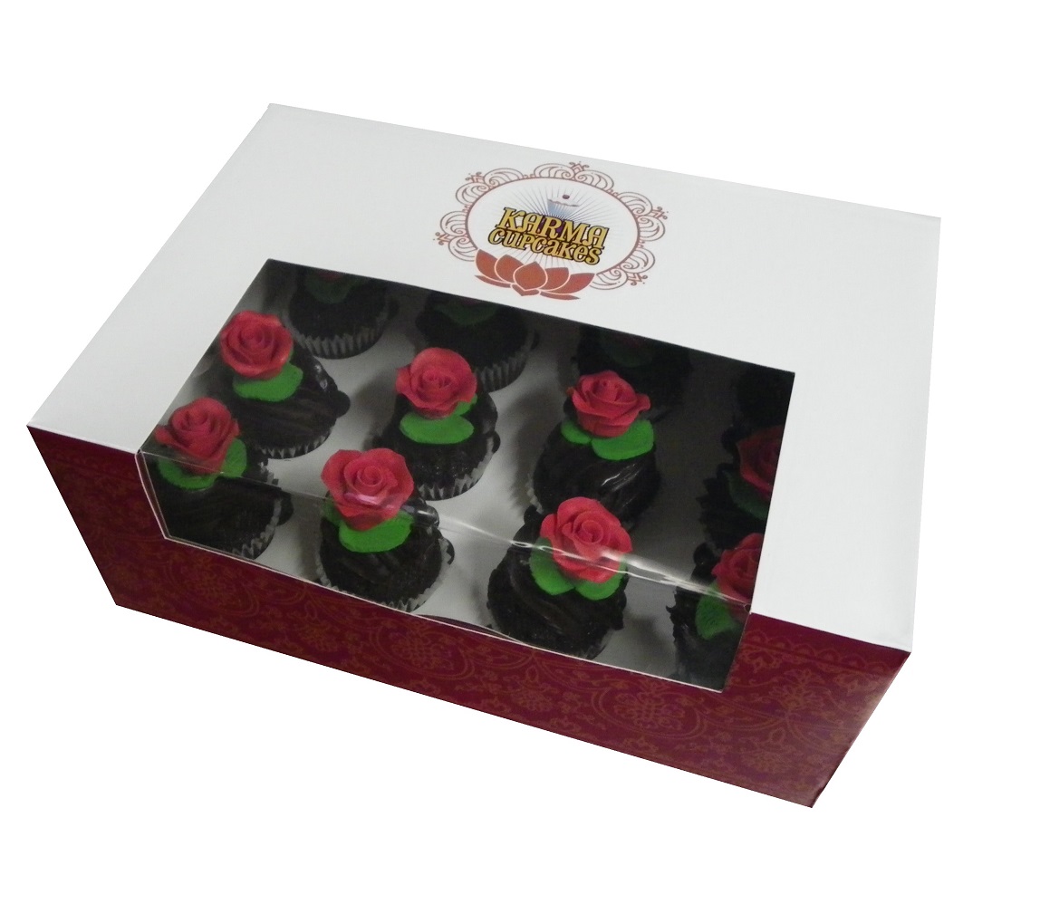 1 Dozen Red Rose High Tea Cupcakes