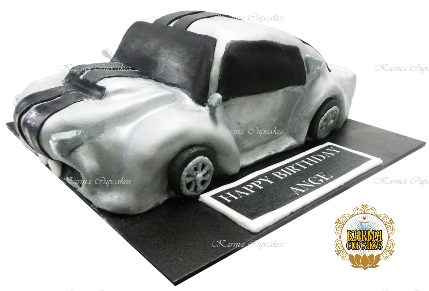 3D Car Cake with edible plaque