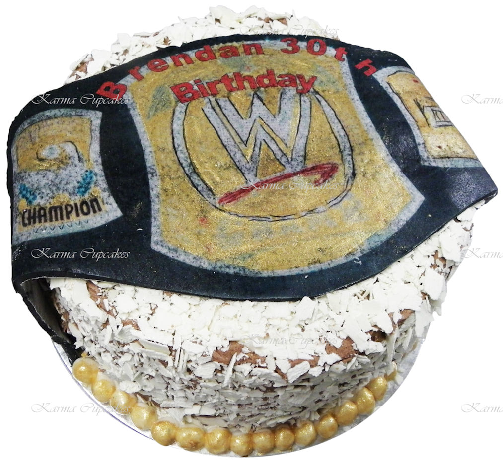 Wrestling Championship Belt birthday cake