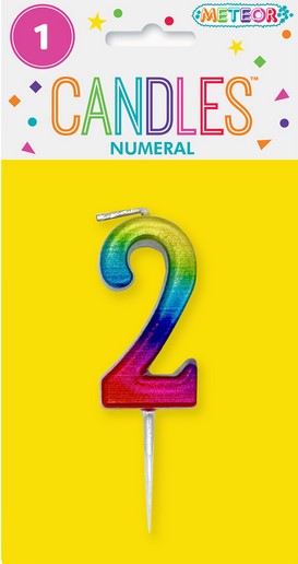 Rainbow Mini Candle Number 2
